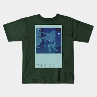 Taurus the Bull, Vintage Signs of the Zodiac Kids T-Shirt